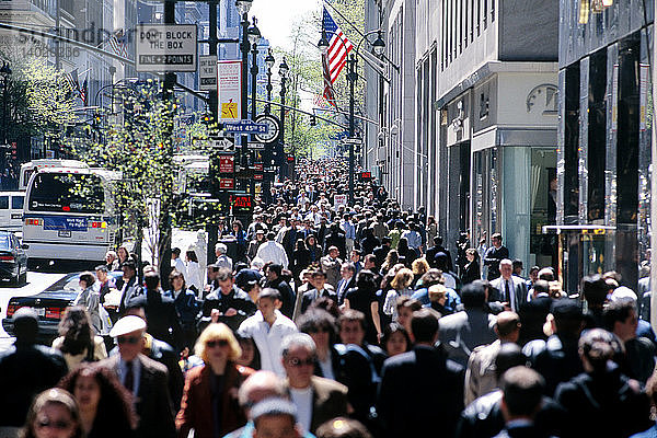Pedestrians on Fifth Avenue,  New York City