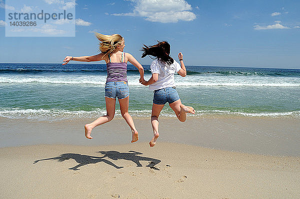 Teenage Girls Enjoying the Beach