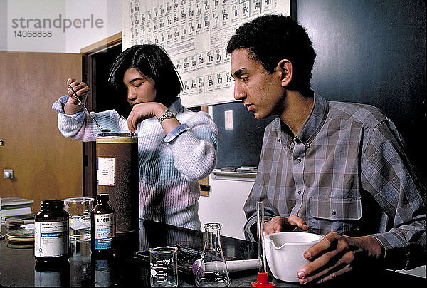 Students at Work in a Chemistry Laboratory