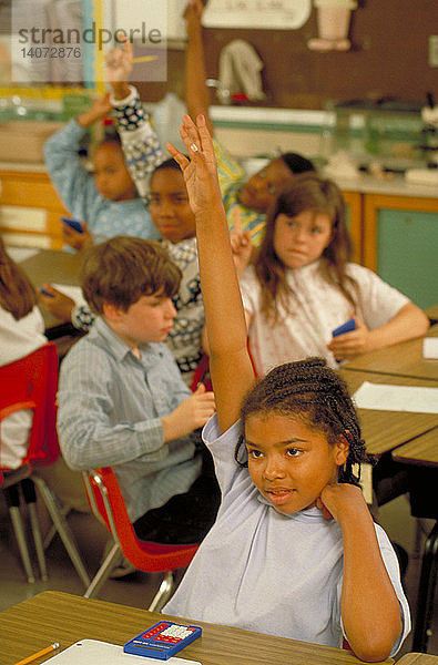 Raising hand in class