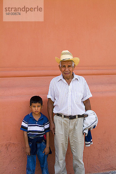 Guatemalan Man with Grandson