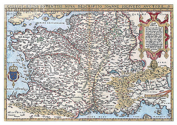 Theatrum Orbis Terrarum,  France,  1570