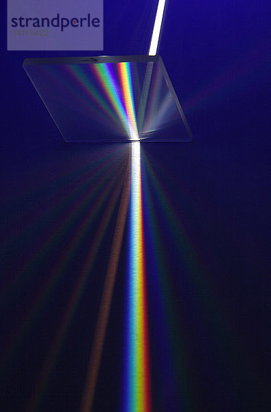 White Light Dispersed By Diffraction Grating