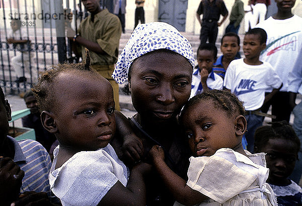 Woman with Children,  Haiti