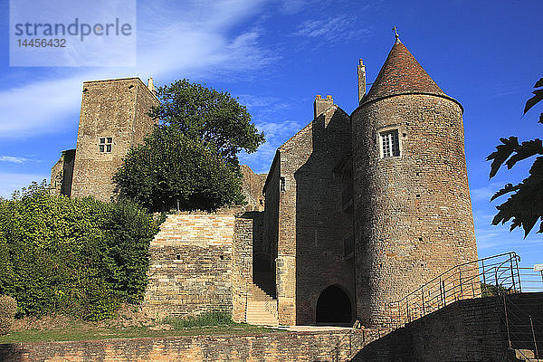 Frankreich,  Bourgogne Franche Comte,  Departement Saone et Loire (71),  Martailly les Brancion,  mittelalterliches Dorf Brancion,  das Schloss
