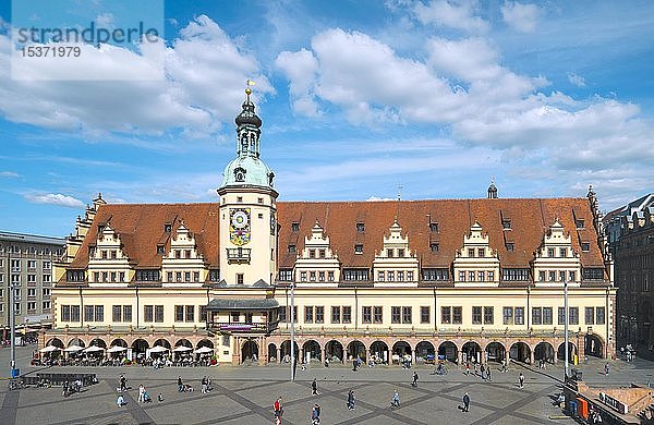 Altes Rathaus mit Stadtgeschichtlichem Museum,  Markt,  Leipzig,  Sachsen,  Deutschland,  Europa