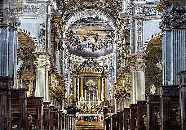 Langhaus und Apsis,  Kloster San Giovanni Evangelista,  Parma,  Emilia-Romagna,  Italien,  Europa