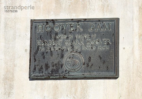 Schild Hoover-Damm,  Hoover-Damm,  Arizona,  Nevada,  USA,  Nordamerika