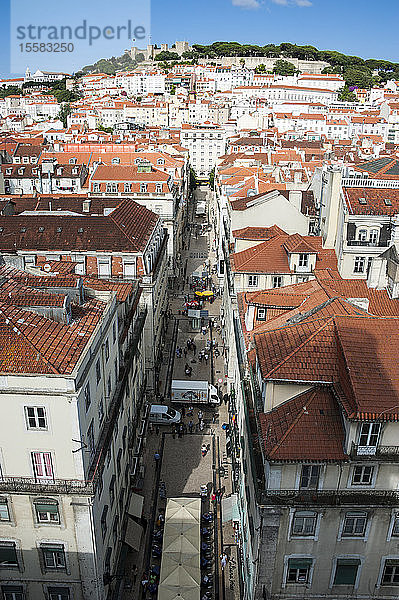 Draufsicht auf das Stadtbild in Lissabon,  Portugal