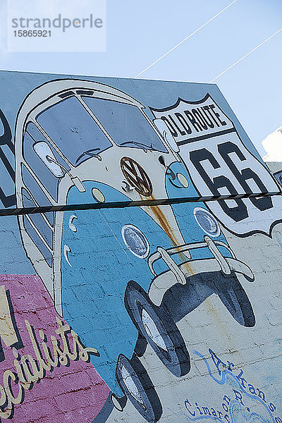 Wandgemälde an der Route 66,  Kingman,  Arizona,  Vereinigte Staaten von Amerika,  Nordamerika