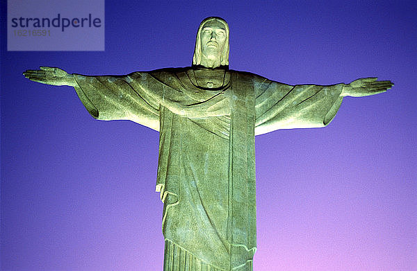 Brasilien,  Cristo,  Rio,  Statue von Jesus Christus,  tiefer Blickwinkel