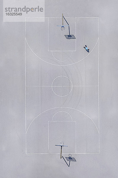 Basketballplatz,  Ansicht von oben