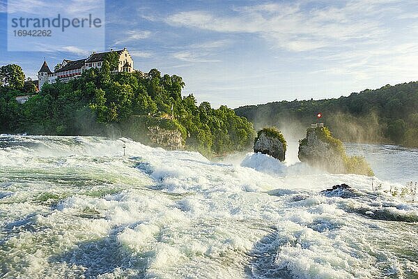 Rheinfall mit Schloss Laufen,  Schweiz,  Europa