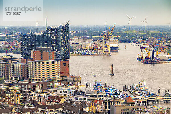 Ansicht der Ebphilharmonie,  Hamburg,  Deutschland